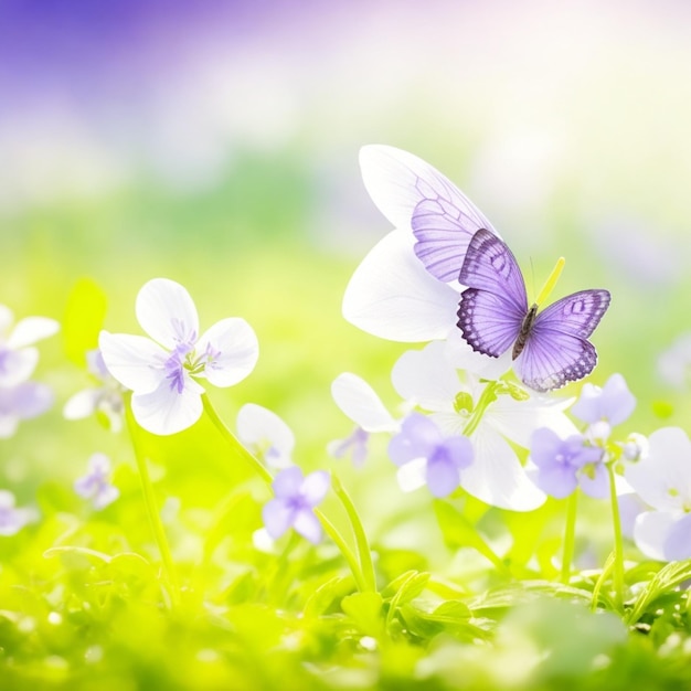 Butterfly on flowers