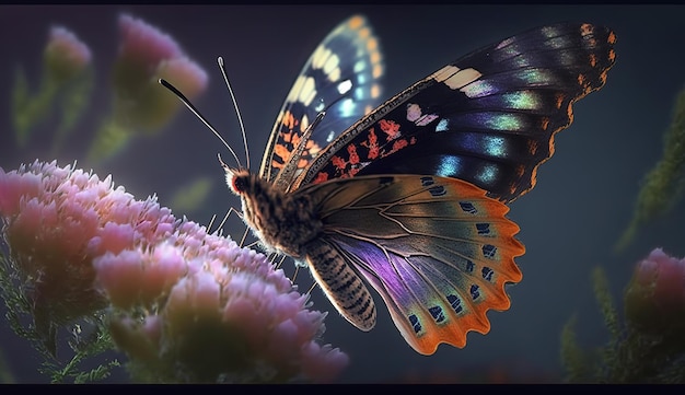 butterfly on flowers