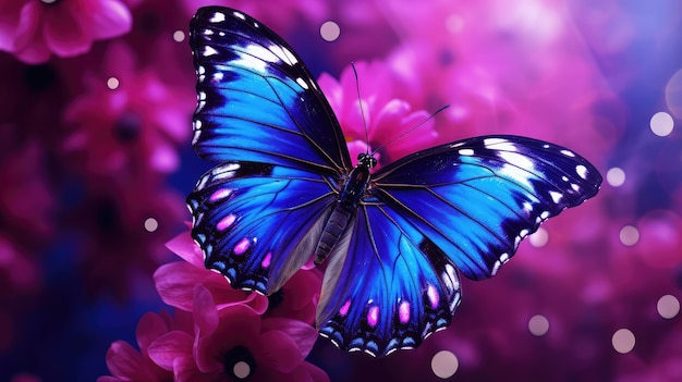 Butterfly flyer background purple