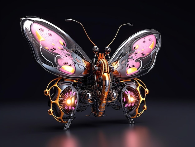 Butterfly Futuristic Robot AI Generated