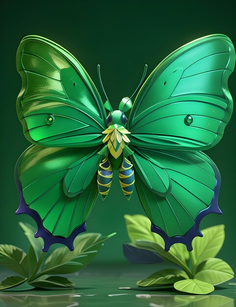 butterfly in green color