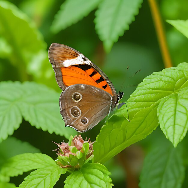 a butterfly is on a flower and the butterfly is on the flower