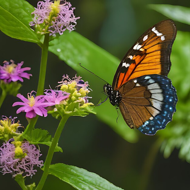 a butterfly is on a flower and it is a butterfly