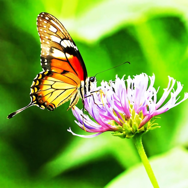 a butterfly is on a flower with the word butterfly on it