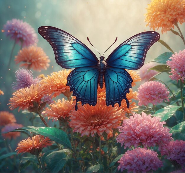 бабочка на цвете со словами бабочка