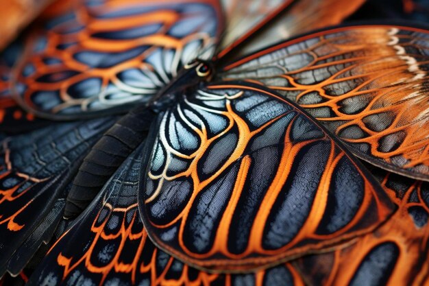 The butterfly is orange and black with orange markings.