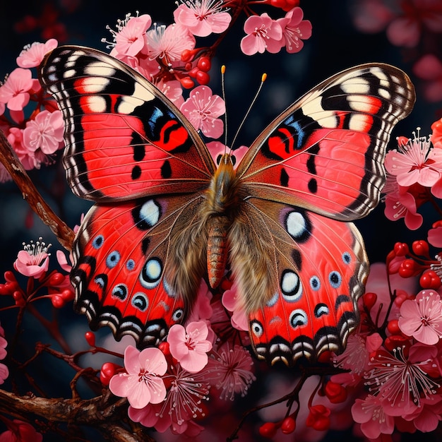 a butterfly is sitting on top of a flower