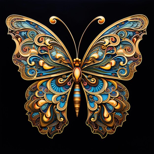 butterfly luxury design illustration