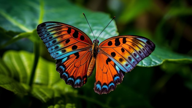 butterfly in the nature with multiple colors AI Generative