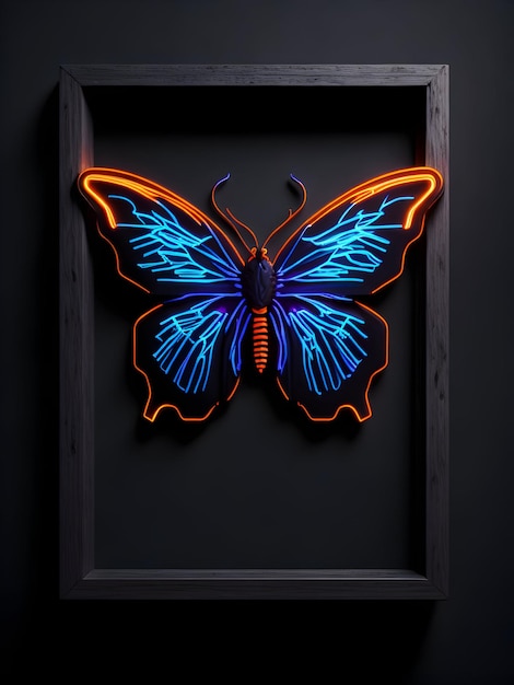 butterfly neon sign