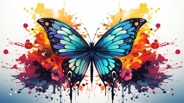 Butterfly painting poster