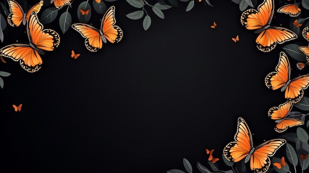 Butterfly pattern copy space for text