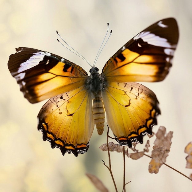 Butterfly perching on flower kotabangun east kalimantan indonesia