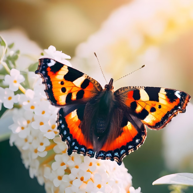 Butterfly picture close up bokeh effect