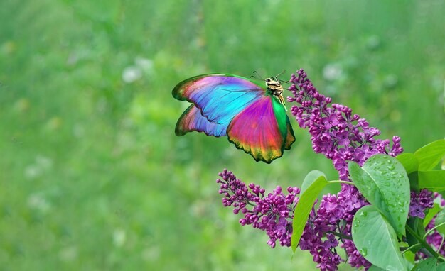 butterfly on a purple flower