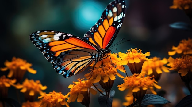 Butterfly Resting on Flower