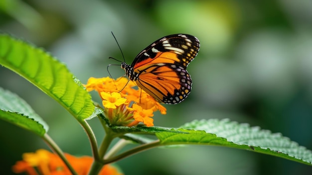 Butterfly Resting on Flower