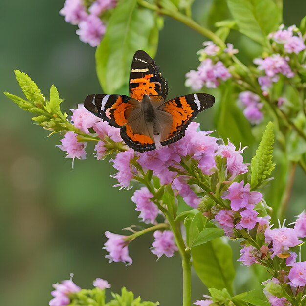 Photo a butterfly sits on a purple flower with the words quot butterfly quot on it