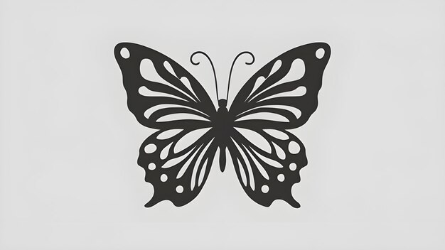 a butterfly that is black and white