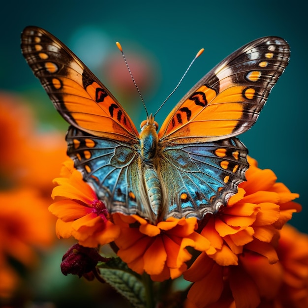 花の上にある蝶