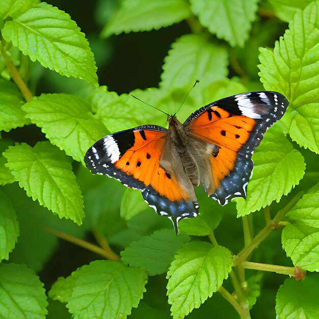 a butterfly that is on a plant with the name quot i quot on it