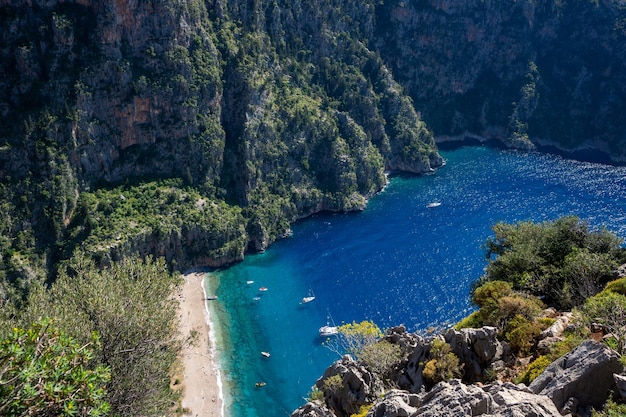 Photo butterfly valley is a valley in fethiye district of mugla province southwestern turkey which is home to diverse butterfly species