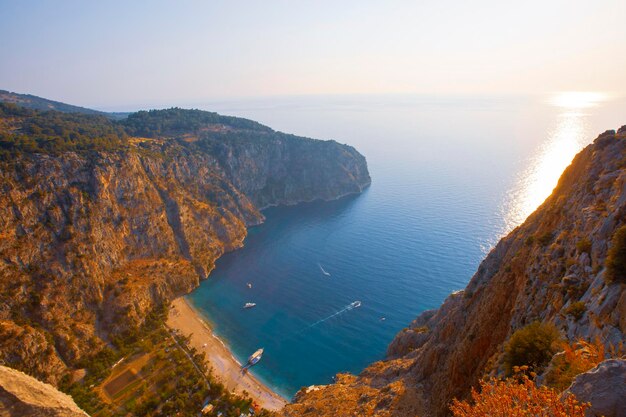 Butterfly Valley Kelebekler Vadisi view in Fethiye Town of Turkey