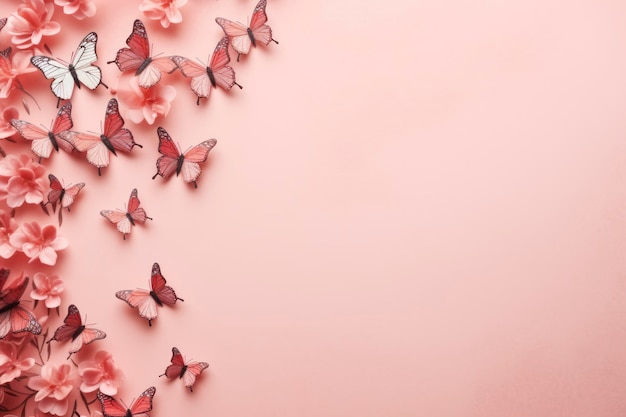 사진 butterfly vibes 배경 복사 공간 모형