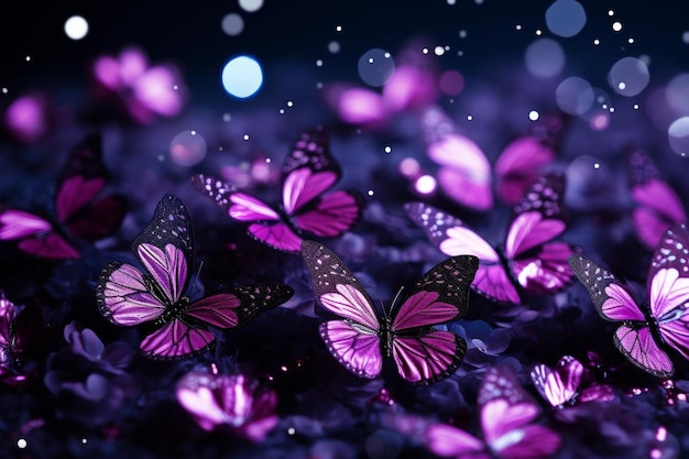 Photo butterfly wedding background