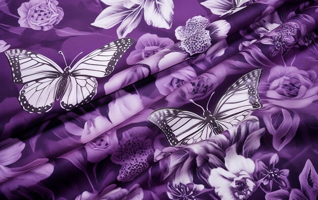 Foto butterfly whimsy purple pillow elegance