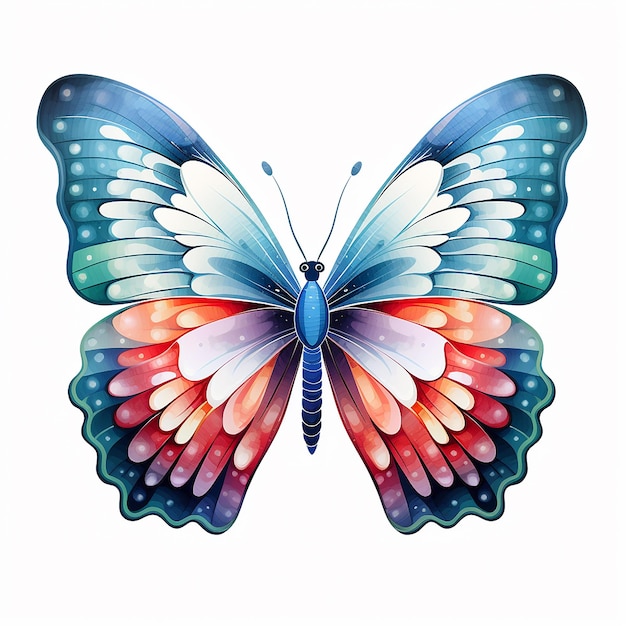 Butterfly Whimsy Tattoo Design van illustratieve aquarel vlinder