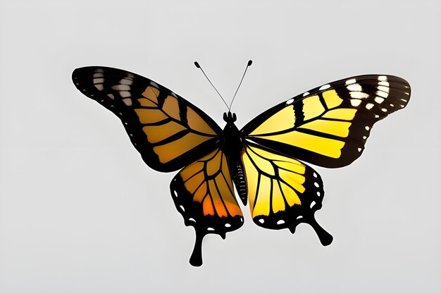 Photo butterfly on a white background