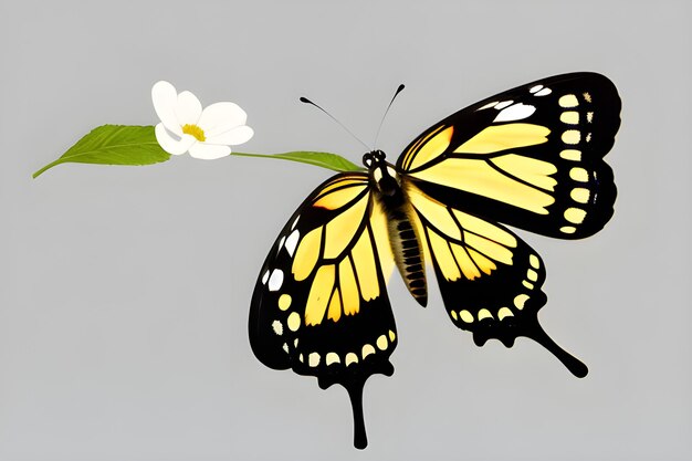 Photo butterfly on a white background