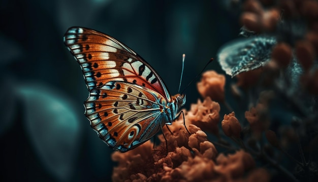 Butterfly wing pattern displays natural beauty and elegance generated by AI