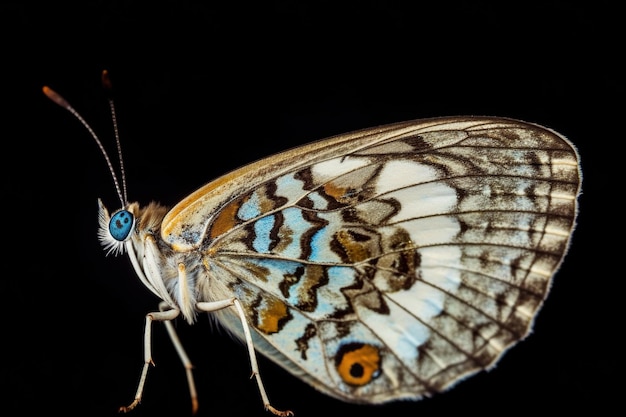 A butterfly wing texture zoom microphotography