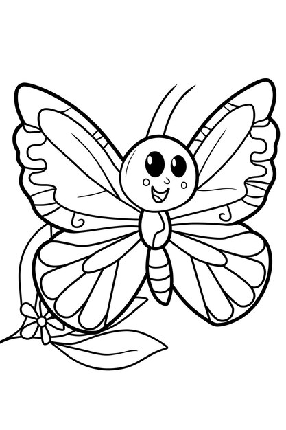 Foto una farfalla con occhi grandi e una foglia sulla schiena generativa ai