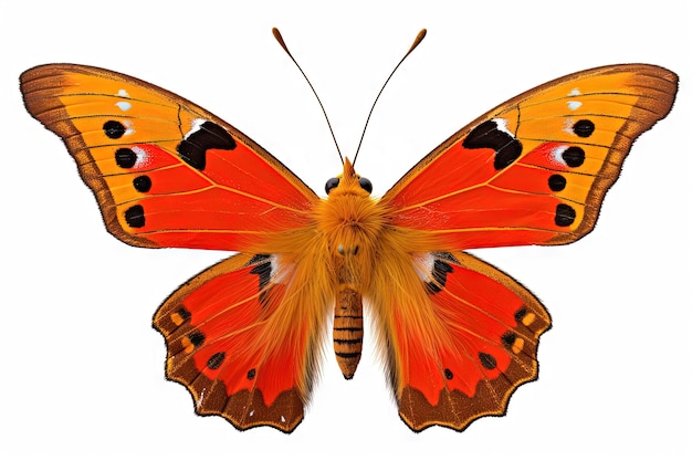 Photo butterfly with colorful wings isolated on white generative ai