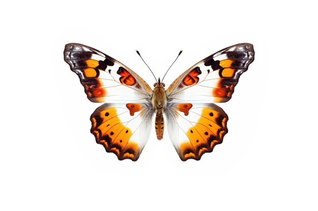 Butterfly with colorful wings isolated on white Generative AI