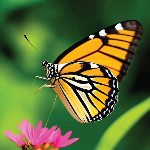 butterfly with flower photo