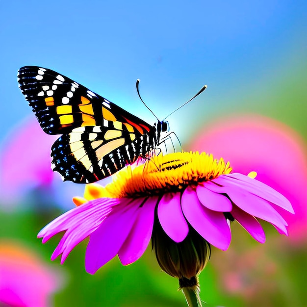 Butterfly with flower