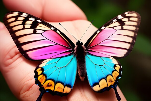グラディエントで満たされた翼を持つ蝶