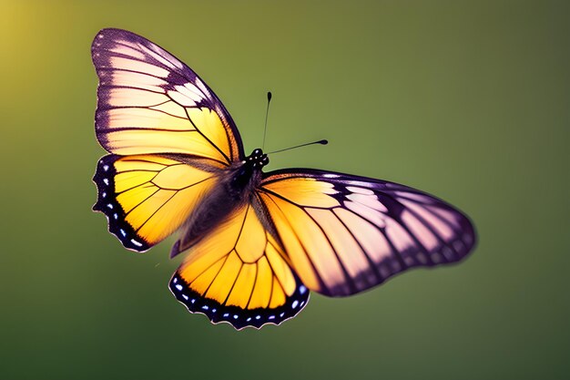 Butterfly with gradient filled wings