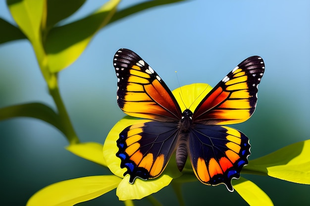 그라디언트 가 가득 찬 날개 를 가진 나비