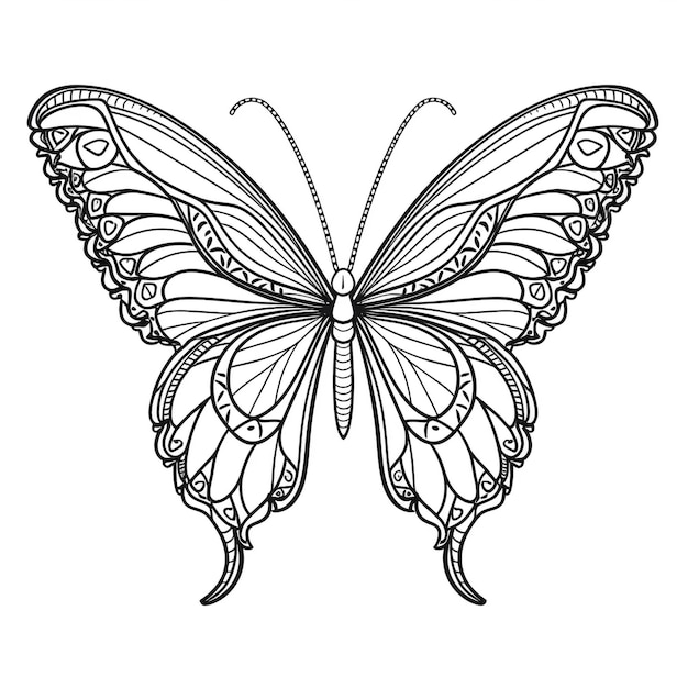 Premium AI Image | butterfly zentangle style inspired for tshirt design ...