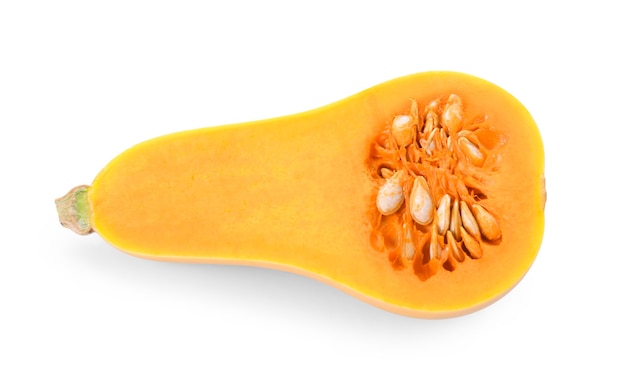 Butternut squash isolated on white background