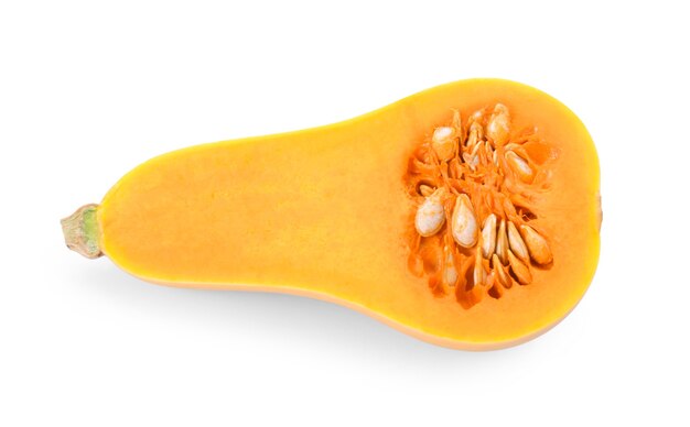 흰색 배경에 고립 된 butternut 스쿼시