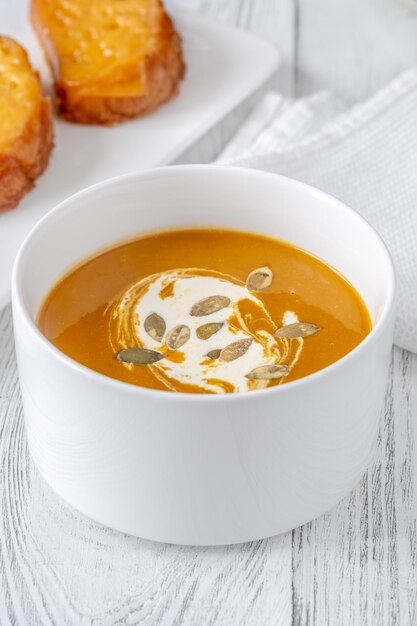 Photo butternut squash soup