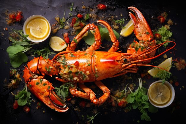 Buttery Cooked lobster seafood Generate Ai