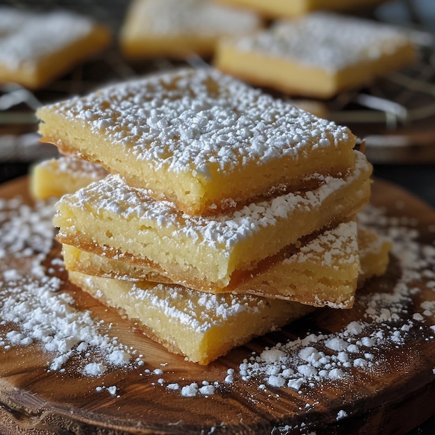 Buttery Shortbread Cookies Dusted with Powdered Sugar