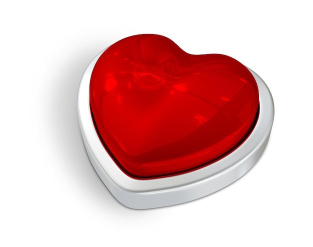 Button  3d render,Image contains clipping path.